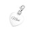 Custom Engraved Silver Heart Charm