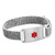 Grey Fabric Adjustable Medical Bracelet