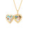 14K Gold Filled Butterfly Heart Personalized Locket Necklace