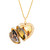 14K Gold Filled 4 Photo Heart Engraved Locket Necklace