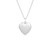 Polished Silver Locket in Heart Shape