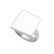 Silver Square Engraved Rings For Her Size 5.5
