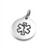 Stainless Steel Medical Alert Charm with laser engraved medical symbol