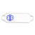 Stainless Steel Medical Id Bracelet ? L with Blue Fill and No Chain