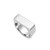 Polished Steel Flat Top Engraved Ring