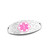 Dalia Pink Flower Custom Tag for Medical Bracelets