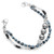 Black Double Strand Stretch Bead Bracelet for Medical Tags 6 inch