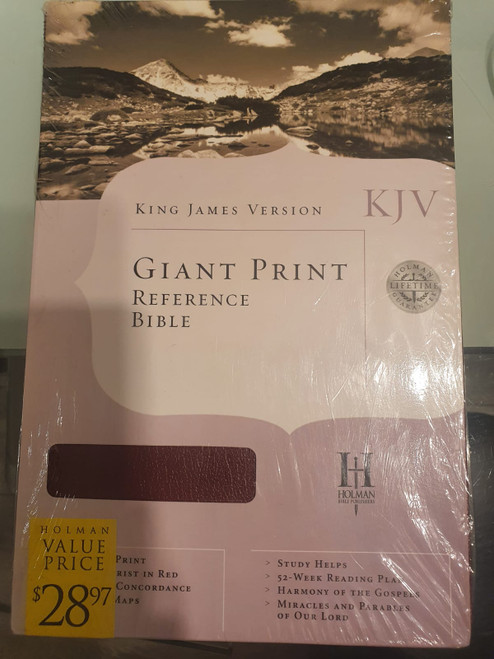 KJV Giant Print Reference Bible - burgundy