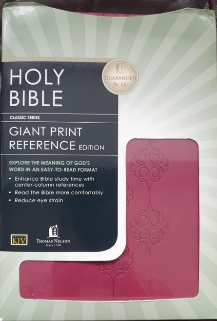 Giant Print Reference Bible-KJV-Classic Leather by Thomas Nelson -