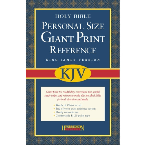 KJV Personal Size Reference Bible: Black, Imitation Leather, Giant Print