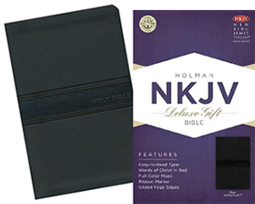 NKJV Deluxe Gift Bible Black Imitation Leather