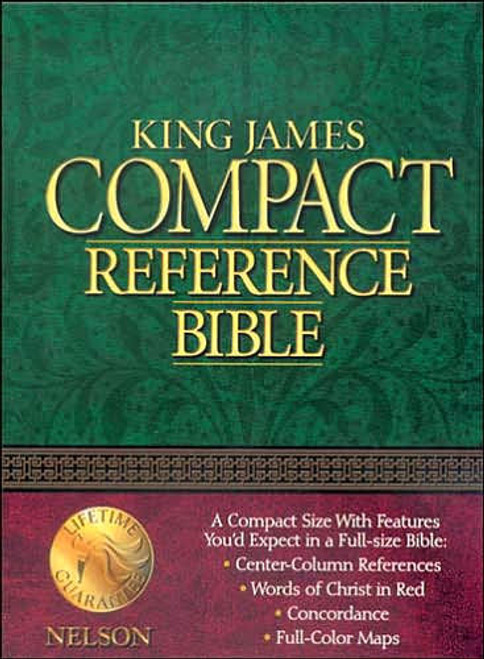 KJV Compact Reference Bible Pearl White Bonded Leather 345P