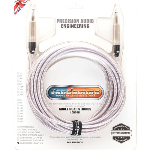 Van Damme Silver Series Flat-Cap 90pf Instrument Cable 3m