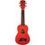 Makala Dolphin Soprano Ukulele Candy Apple Red