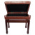 Crown Premium Tufted Double Padded Height Adjustable Piano Stool with Storage Compartment (Walnut)