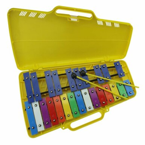 Drumfire Metallophone in ABS Case Multicolour
