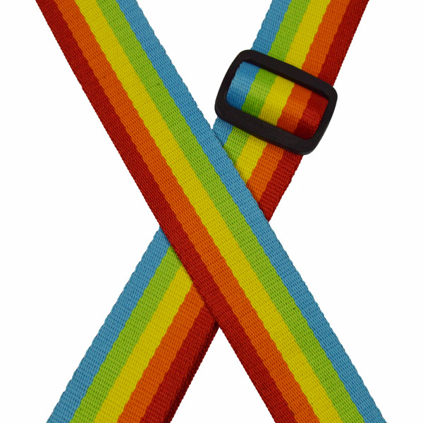 Rainbow Webbing Ukulele Strap