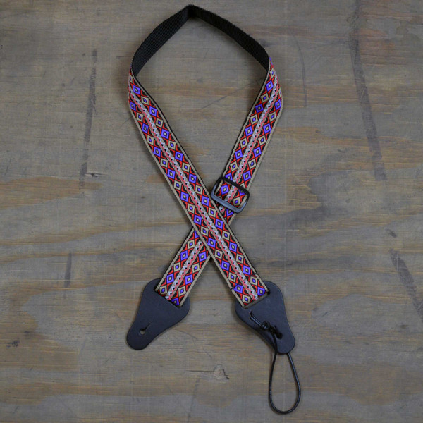 Jacquard Ukulele Strap Multi Coloured Diamonds