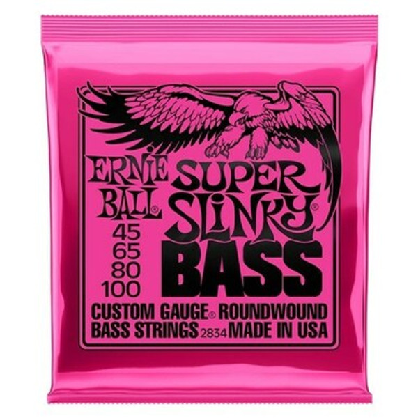 Ernie Ball 4 String Bass Super Slinky 45-100 Strings