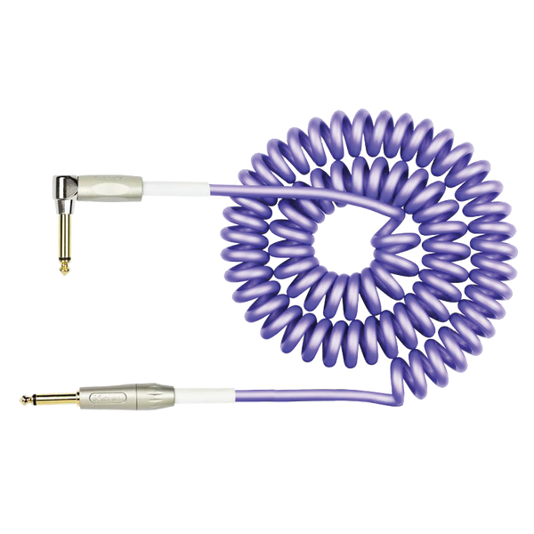 Kirlin Premium Coil Purple Instrument Cable RA - Straight 30Ft