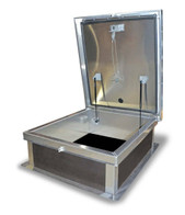 Acudor USA 30 x 96 Aluminum Service Stair Access Roof Hatch - Acudor