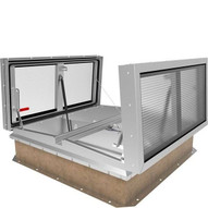 Babcock Davis 48 x 96 Aluminum Double Door LightMAX Smoke Vent, Rooftop Close
