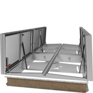 Babcock Davis 66 x 144 Aluminum Quad Door LightMAX Smoke Vent, Rooftop Close