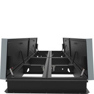 Babcock Davis 66 x 144 Galvanized Steel Quad Door AcousticMAX 48 Smoke Vent, Rooftop Close with Electrical Opening Mechanism