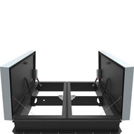 Babcock Davis 48 x 96 Galvanized Steel Double Door AcousticMAX 50 Smoke Vent, Rooftop Close with Electrical Opening Mechanism