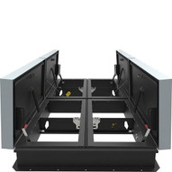 Babcock Davis 66 x 144 Galvanized Steel Quad Door AcousticMAX 50 Smoke Vent, Manual Winch with Electrical Opening Mechanism