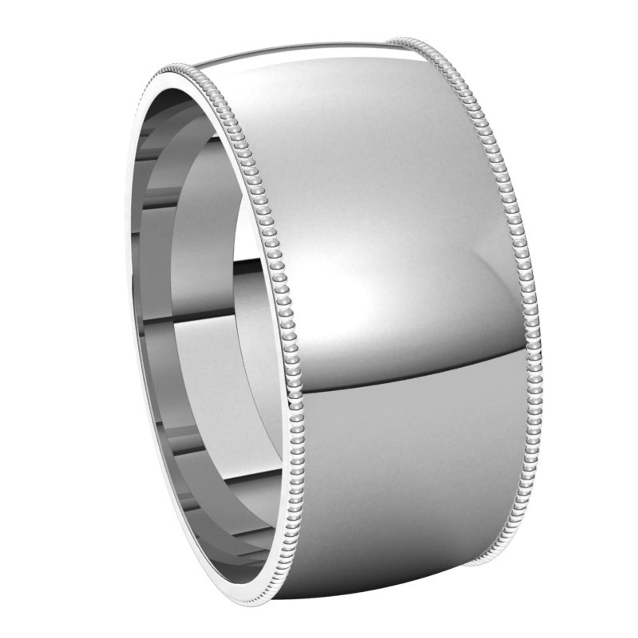 9mm Comfort Fit Sterling Silver Wedding Band Ring