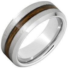 Serinium-Beveled-Edge-8mm-with-Grain-Finish-Bourbon-Barrel-Aged-Wood-Inlay-Wedding-Band-Side-View1 Serinium-Beveled-Edge-8mm-with-Grain-Finish-Bourbon-Barrel-Aged-Wood-Inlay-Wedding-Band-Side-View1
