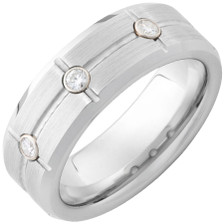 Serinium-Beveled-Edge-8mm-Rectangle-Grooves,-3-Round-Diamonds,-Satin-Finish-Wedding-Band-Side-View1 Serinium-Beveled-Edge-8mm-Rectangle-Grooves,-3-Round-Diamonds,-Satin-Finish-Wedding-Band-Side-View1