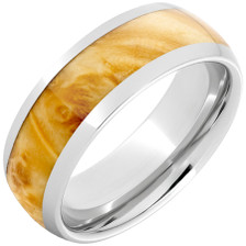 Serinium-Domed-8mm-Exotic-5mm-Box-Elder-Wood-Inlay-Wedding-Band-Side-View1 Serinium-Domed-8mm-Exotic-5mm-Box-Elder-Wood-Inlay-Wedding-Band-Side-View1