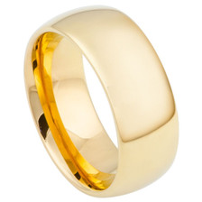 Gold-Tungsten-Polished-Classic-2mm-5mm-7mm-or-9mm-Wide-Domed-Wedding-Band-Full-View-1