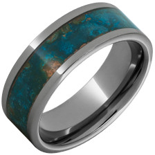 Rugged-Tungsten-Pipe-Cut-Polished-Edge-8mm-Comfort-Fit-with-5mm-Blue-Patina-Copper-Inlay-Wedding-Band-Full-View Rugged-Tungsten-Pipe-Cut-Polished-Edge-8mm-Comfort-Fit-with-5mm-Blue-Patina-Copper-Inlay-Wedding-Band-Full-View