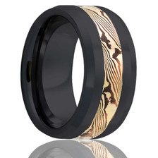 Beveled-Edge-Black-Zirconium-6mm-7mm-or-8mm-Comfort-with-3mm-Mokume-Gane-14K-Yellow-Gold-and-Shakudo-Inlay-Wedding-Band-Full-View Beveled-Edge-Black-Zirconium-6mm-7mm-or-8mm-Comfort-with-3mm-Mokume-Gane-14K-Yellow-Gold-and-Shakudo-Inlay-Wedding-Band-Full-View