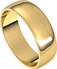 Yellow-Gold-6mm-Lightweight-Half-Round-Wedding-Band-Side-View2 Yellow-Gold-6mm-Lightweight-Half-Round-Wedding-Band-Side-View2