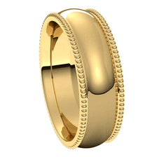 Yellow-Gold-6mm-Half-Round-Comfort-Fit-Beaded-Edge-Wedding-Band-Side-View1 Yellow-Gold-6mm-Half-Round-Comfort-Fit-Beaded-Edge-Wedding-Band-Side-View1