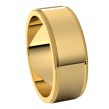 Yellow-Gold-7mm-Flat-Milgrain-Step-Edge-Wedding-Band-Side-View1 Yellow-Gold-7mm-Flat-Milgrain-Step-Edge-Wedding-Band-Side-View1