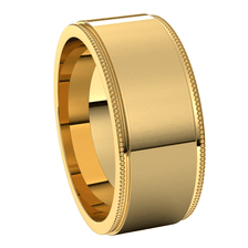Yellow-Gold-8mm-Flat-Milgrain-Step-Edge-Wedding-Band-Side-View1 Yellow-Gold-8mm-Flat-Milgrain-Step-Edge-Wedding-Band-Side-View1
