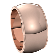 Rose-Gold-10mm-Standard-Milgrain-Edge-Wedding-Band-Side-View2 Rose-Gold-10mm-Standard-Milgrain-Edge-Wedding-Band-Side-View2