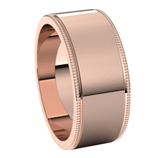 Rose-Gold-8mm-Flat-Standard-Milgrain-Edge-Wedding-Band-Side-View2 Rose-Gold-8mm-Flat-Standard-Milgrain-Edge-Wedding-Band-Side-View2