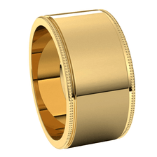 Yellow-Gold-10mm-Flat-Standard-Milgrain-Edge-Wedding-Band-Side-View1 Yellow-Gold-10mm-Flat-Standard-Milgrain-Edge-Wedding-Band-Side-View1