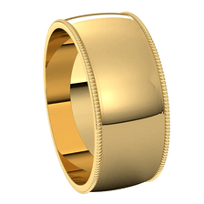 Yellow-Gold-8mm-Lightweight-Milgrain-Edge-Wedding-Band-Side-View2 Yellow-Gold-8mm-Lightweight-Milgrain-Edge-Wedding-Band-Side-View2