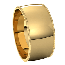 Yellow-Gold-10mm-Standard-Comfort-Fit-Milgrain-Edge-Wedding-Band-Side-View2 Yellow-Gold-10mm-Standard-Comfort-Fit-Milgrain-Edge-Wedding-Band-Side-View2