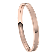 Rose-Gold-2.5mm-Flat-Comfort-Fit-Milgrain-Edge-Wedding-Band-Side-View2 Rose-Gold-2.5mm-Flat-Comfort-Fit-Milgrain-Edge-Wedding-Band-Side-View2