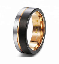 Black-Silver-Matte-Finish-Gold-Groove-Flat-Comfort-Fit-8mm-Tungsten-Wedding-Band-Side-View1
