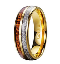 Hawaii-Koa-Wood-and-Imitated-Meteorite-Inlay-6mm-Gold-Tungsten-Comfort-Fit-Wedding-Band-Side-View1 Hawaii-Koa-Wood-and-Imitated-Meteorite-Inlay-6mm-Gold-Tungsten-Comfort-Fit-Wedding-Band-Side-View1