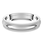 Sterling-Silver-4mm-Half-Round-Comfort-Fit-Beaded-Edge-Wedding-Band-Horizontal-View